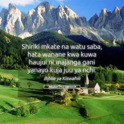 Picture 05 - Mhubiri 11:2 SWHULB - Shiriki mkate na watu saba, hata wanane kwa kuwa - Bible Verse Picture