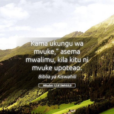 Picture 05 - Mhubiri 12:8 SWHULB - Kama ukungu wa mvuke,” asema mwalimu, kila kitu - Bible Verse Picture