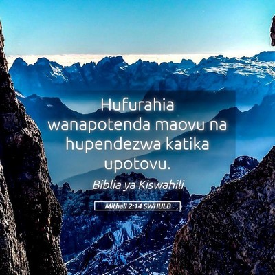 Picture 05 - Mithali 2:14 SWHULB - Hufurahia wanapotenda maovu na hupendezwa katika - Bible Verse Picture