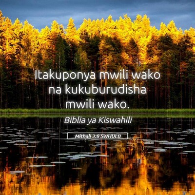 Picture 05 - Mithali 3:8 SWHULB - Itakuponya mwili wako na kukuburudisha mwili - Bible Verse Picture