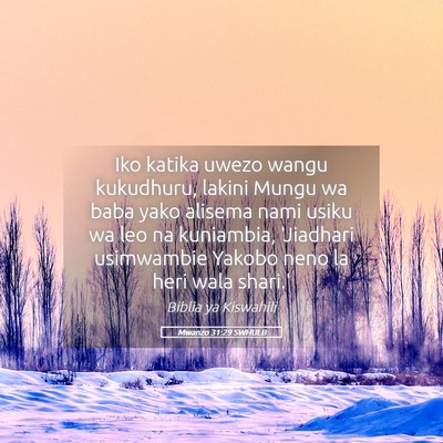 Picture 05 - Mwanzo 31:29 SWHULB - Iko katika uwezo wangu kukudhuru, lakini Mungu wa - Bible Verse Picture