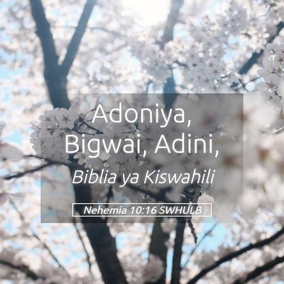 Picture 05 - Nehemia 10:16 SWHULB - Adoniya, Bigwai, - Bible Verse Picture