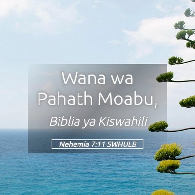 Picture 05 - Nehemia 7:11 SWHULB - Wana wa Pahath - Bible Verse Picture