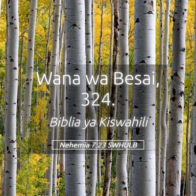 Picture 05 - Nehemia 7:23 SWHULB - Wana wa Besai, - Bible Verse Picture
