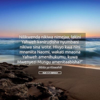 Picture 05 - Ruth 1:21 SWHULB - Nilikwenda nikiwa nimejaa, lakini Yahweh - Bible Verse Picture