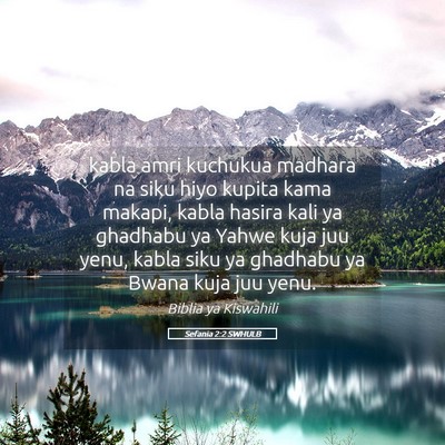 Picture 05 - Sefania 2:2 SWHULB - kabla amri kuchukua madhara na siku hiyo kupita - Bible Verse Picture