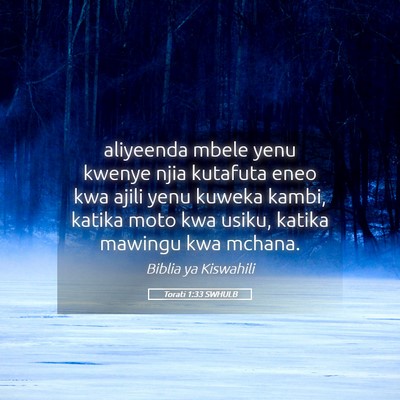 Picture 05 - Torati 1:33 SWHULB - aliyeenda mbele yenu kwenye njia kutafuta eneo - Bible Verse Picture