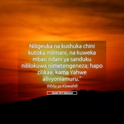 Picture 05 - Torati 10:5 SWHULB - Niligeuka na kushuka chini kutoka mlimani, na - Bible Verse Picture