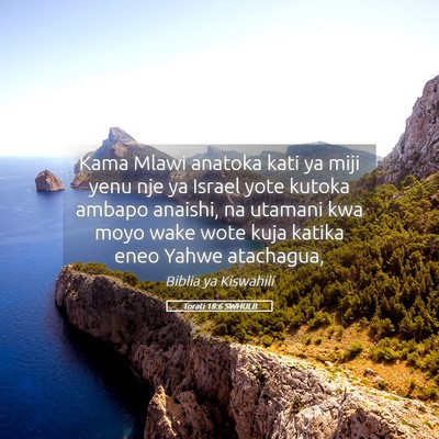 Picture 05 - Torati 18:6 SWHULB - Kama Mlawi anatoka kati ya miji yenu nje ya - Bible Verse Picture