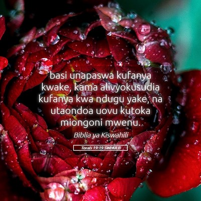 Picture 05 - Torati 19:19 SWHULB - basi unapaswa kufanya kwake, kama alivyokusudia - Bible Verse Picture