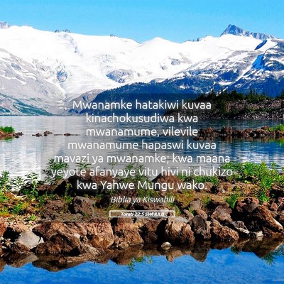 Picture 05 - Torati 22:5 SWHULB - Mwanamke hatakiwi kuvaa kinachokusudiwa kwa - Bible Verse Picture
