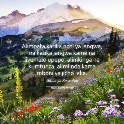 Picture 05 - Torati 32:10 SWHULB - Alimpata katika nchi ya jangwa, na katika jangwa - Bible Verse Picture