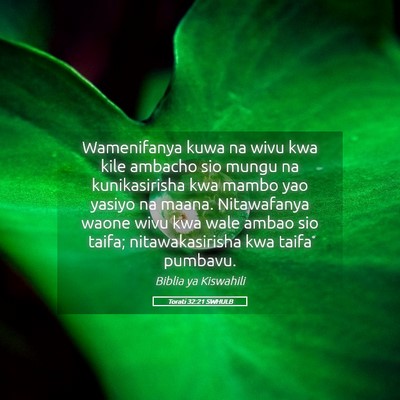 Picture 05 - Torati 32:21 SWHULB - Wamenifanya kuwa na wivu kwa kile ambacho sio - Bible Verse Picture
