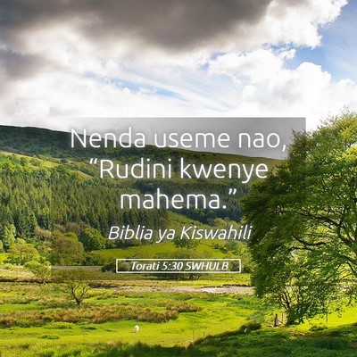 Picture 05 - Torati 5:30 SWHULB - Nenda useme nao, “Rudini kwenye - Bible Verse Picture