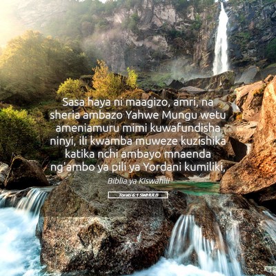 Picture 05 - Torati 6:1 SWHULB - Sasa haya ni maagizo, amri, na sheria ambazo - Bible Verse Picture