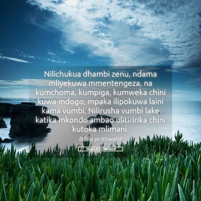 Picture 05 - Torati 9:21 SWHULB - Nilichukua dhambi zenu, ndama mliyekuwa - Bible Verse Picture