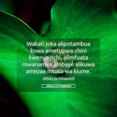 Picture 05 - Ufunuo 12:13 SWHULB - Wakati joka alipotambua kuwa ametupwa chini - Bible Verse Picture