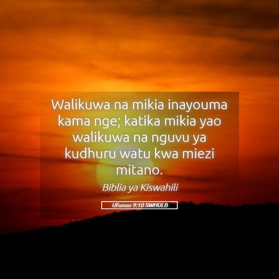 Picture 05 - Ufunuo 9:10 SWHULB - Walikuwa na mikia inayouma kama nge; katika mikia - Bible Verse Picture