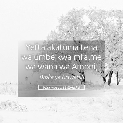 Picture 05 - Waamuzi 11:14 SWHULB - Yefta akatuma tena wajumbe kwa mfalme wa wana wa - Bible Verse Picture