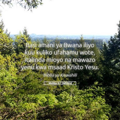 Picture 05 - Wafilipi 4:7 SWHULB - Basi amani ya Bwana iliyo kuu kuliko ufahamu - Bible Verse Picture