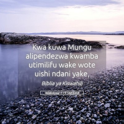 Picture 05 - Wakolosai 1:19 SWHULB - Kwa kuwa Mungu alipendezwa kwamba utimilifu wake - Bible Verse Picture