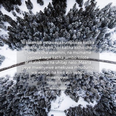 Picture 05 - Warumi 16:2 SWHULB - ili kwamba mnaweza kumpokea katika Bwana. Fanyeni - Bible Verse Picture