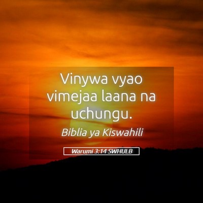 Picture 05 - Warumi 3:14 SWHULB - Vinywa vyao vimejaa laana na - Bible Verse Picture