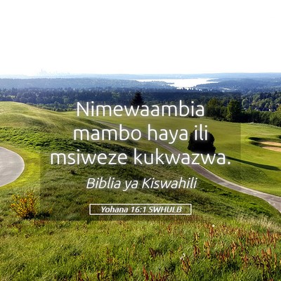 Picture 05 - Yohana 16:1 SWHULB - Nimewaambia mambo haya ili msiweze - Bible Verse Picture