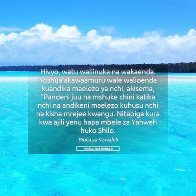 Picture 05 - Yoshua 18:8 SWHULB - Hivyo, watu waliinuka na wakaenda. Yoshua - Bible Verse Picture