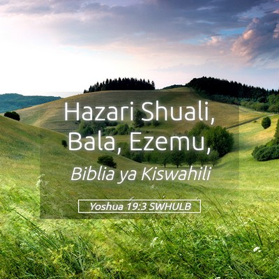 Picture 05 - Yoshua 19:3 SWHULB - Hazari Shuali, Bala, - Bible Verse Picture