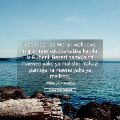 Picture 05 - Yoshua 21:36 SWHULB - Kwa mbari za Merari walipewa miji minne kutoka - Bible Verse Picture