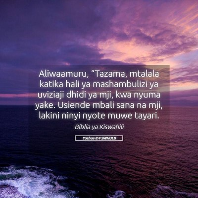 Picture 05 - Yoshua 8:4 SWHULB - Aliwaamuru, “Tazama, mtalala katika hali ya - Bible Verse Picture