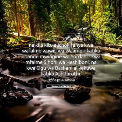 Picture 05 - Yoshua 9:10 SWHULB - na kila kitu alichokifanya kwa wafalme wawili wa - Bible Verse Picture