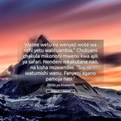 Picture 05 - Yoshua 9:11 SWHULB - Wazee wetu na wenyeji wote wa nchi yetu - Bible Verse Picture