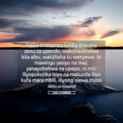 Picture 05 - Yuda 1:12 SWHULB - Hawa ni miamba katika sherehe zenu za upendo, - Bible Verse Picture