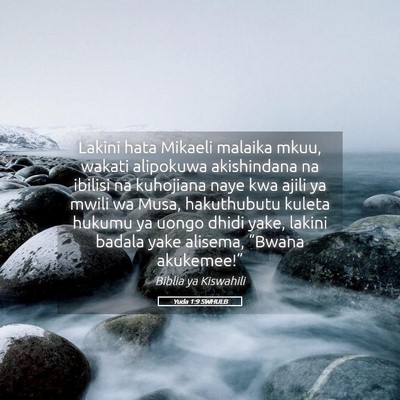 Picture 05 - Yuda 1:9 SWHULB - Lakini hata Mikaeli malaika mkuu, wakati - Bible Verse Picture