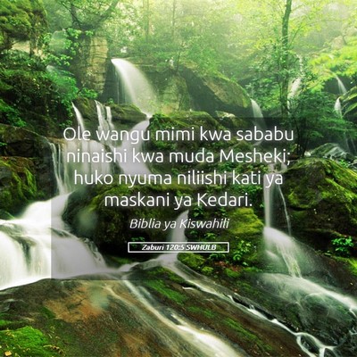 Picture 05 - Zaburi 120:5 SWHULB - Ole wangu mimi kwa sababu ninaishi kwa muda - Bible Verse Picture