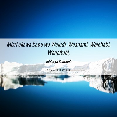 Picture 06 - 1 Nyakati 1:11 SWHULB - Misri akawa babu wa Waludi, Waanami, Walehabi, - Bible Verse Picture