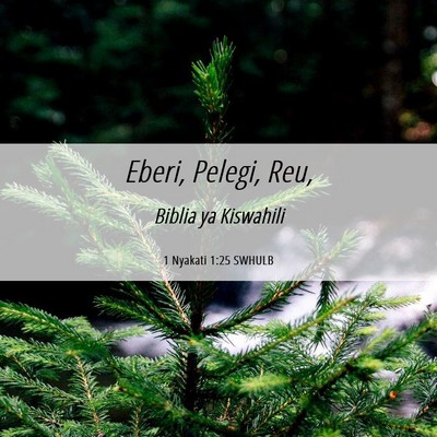 Picture 06 - 1 Nyakati 1:25 SWHULB - Eberi, Pelegi, - Bible Verse Picture