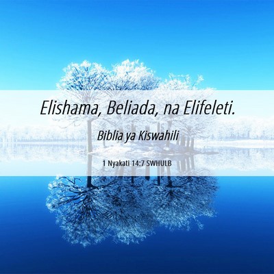 Picture 06 - 1 Nyakati 14:7 SWHULB - Elishama, Beliada, na - Bible Verse Picture