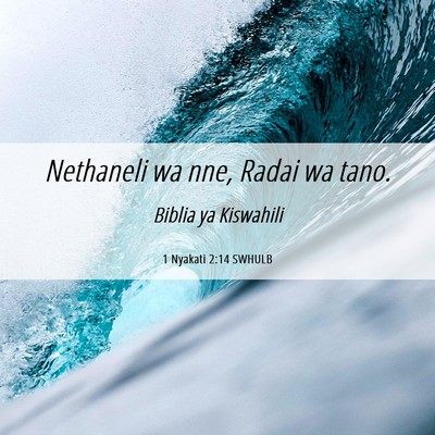 Picture 06 - 1 Nyakati 2:14 SWHULB - Nethaneli wa nne, Radai wa - Bible Verse Picture