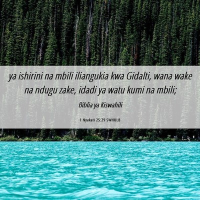 Picture 06 - 1 Nyakati 25:29 SWHULB - ya ishirini na mbili iliangukia kwa Gidalti, wana - Bible Verse Picture
