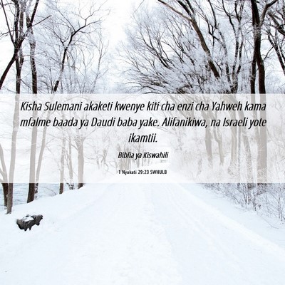 Picture 06 - 1 Nyakati 29:23 SWHULB - Kisha Sulemani akaketi kwenye kiti cha enzi cha - Bible Verse Picture