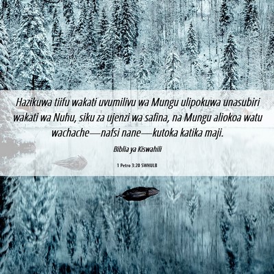 Picture 06 - 1 Petro 3:20 SWHULB - Hazikuwa tiifu wakati uvumilivu wa Mungu - Bible Verse Picture