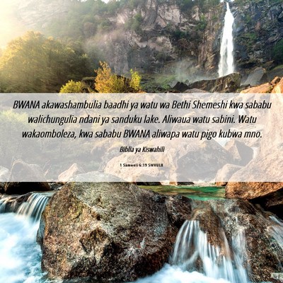 Picture 06 - 1 Samweli 6:19 SWHULB - BWANA akawashambulia baadhi ya watu wa Bethi - Bible Verse Picture