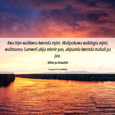 Picture 06 - 1 Samweli 9:14 SWHULB - Kwa hiyo walikwea kwenda mjini. Walipokuwa - Bible Verse Picture