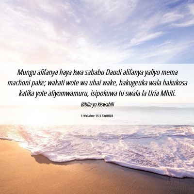 Picture 06 - 1 Wafalme 15:5 SWHULB - Mungu alifanya haya kwa sababu Daudi alifanya - Bible Verse Picture