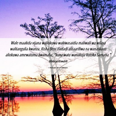 Picture 06 - 1 Wafalme 20:17 SWHULB - Wale maakida vijana waliokuwa wakiwasaidia - Bible Verse Picture