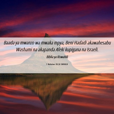 Picture 06 - 1 Wafalme 20:26 SWHULB - Baada ya mwanzo wa mwaka mpya, Beni Hadadi - Bible Verse Picture