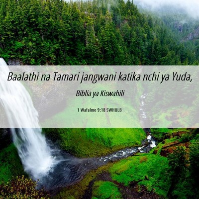 Picture 06 - 1 Wafalme 9:18 SWHULB - Baalathi na Tamari jangwani katika nchi ya - Bible Verse Picture